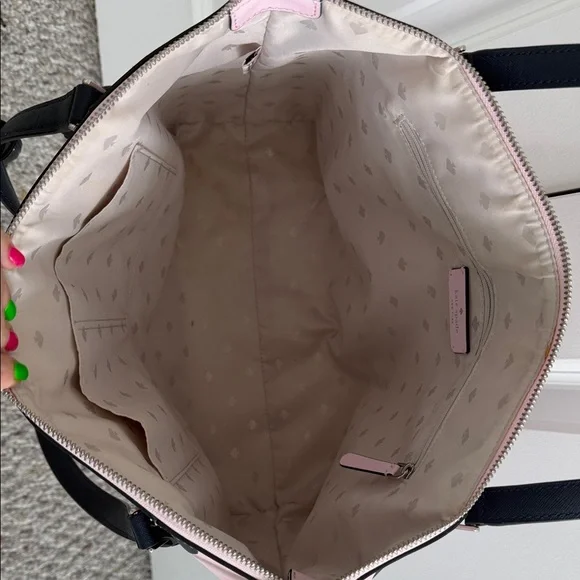 Kate Spade Black and Pink Floral Tote - Picture 4 of 8